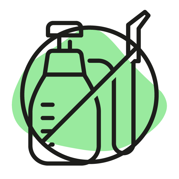 Graphic of pesticide bottle crossed out